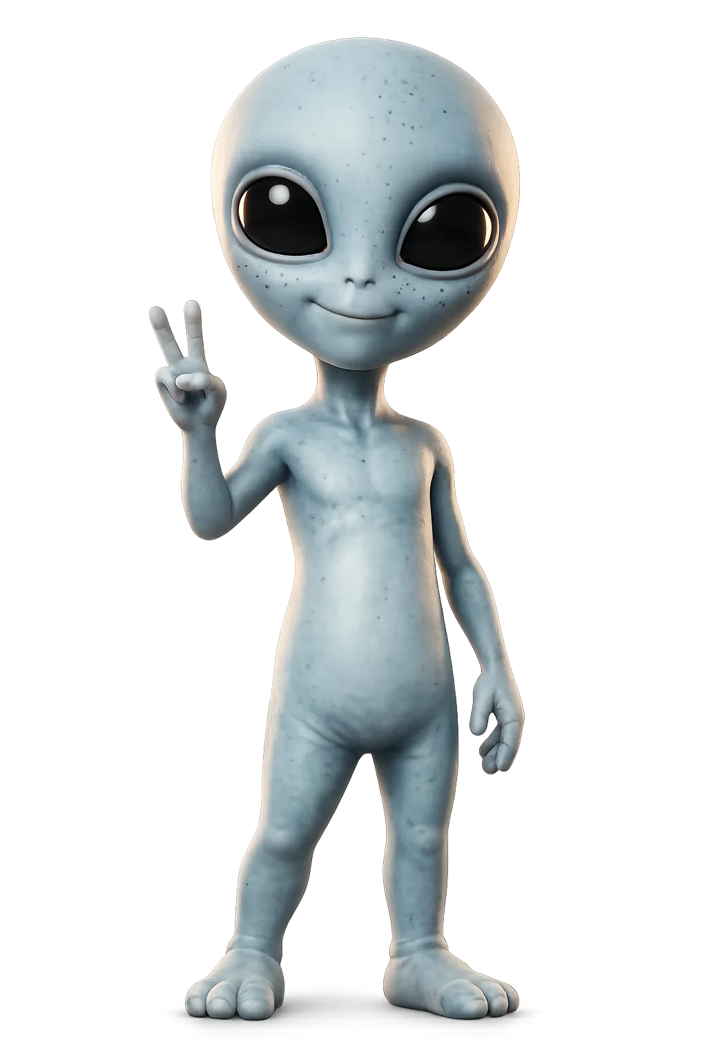 Lumo the Planet Jump alien character giving a peace sign.